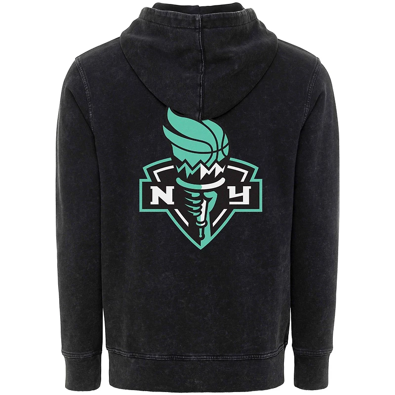 Sweat à capuche unisexe Sportiqe noir New York Liberty Rock & Roll Collection Jimi Mineral Wash