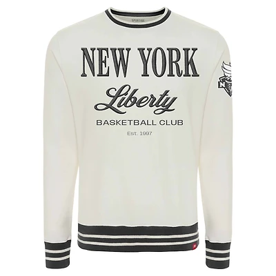 Sweat-shirt unisexe Sportiqe Cream New York Liberty Athletic Club Collection en molleton français