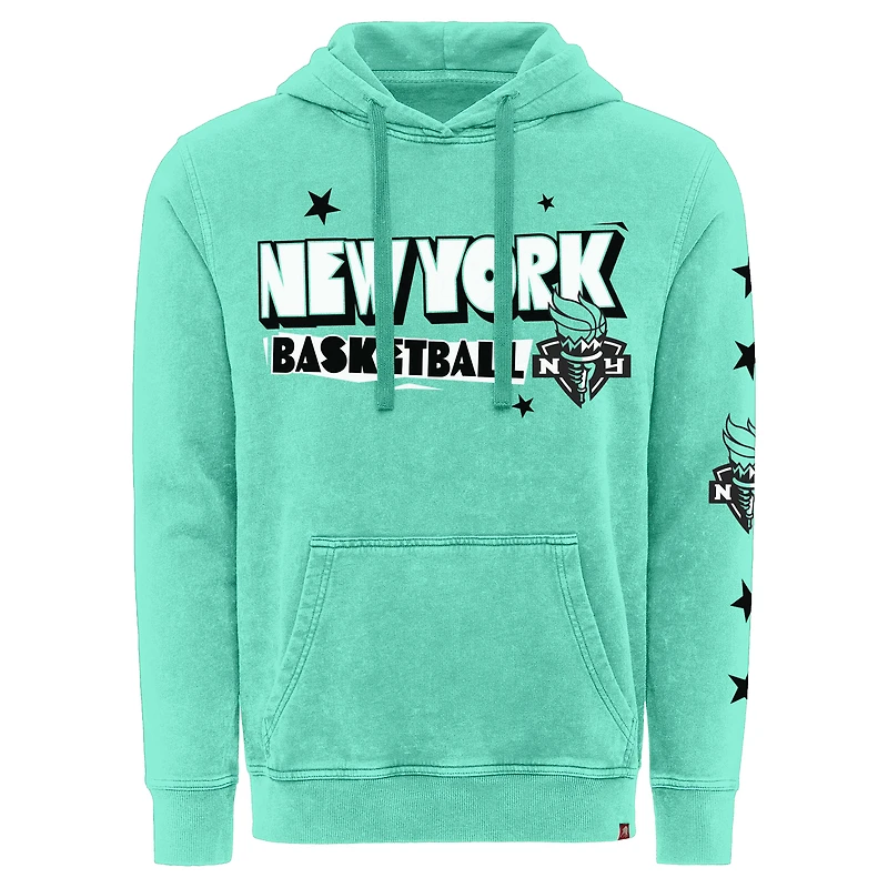 Unisex Sportiqe Mint New York Liberty Mineral Wash Hoodie