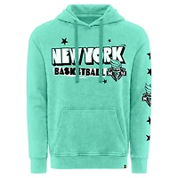 Unisex Sportiqe  Mint New York Liberty Mineral Wash Hoodie
