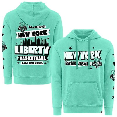 Sweat à capuche unisexe Sportiqe Mint New York Liberty délavé aux minéraux