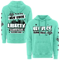 Sweat à capuche unisexe Sportiqe Mint New York Liberty délavé aux minéraux
