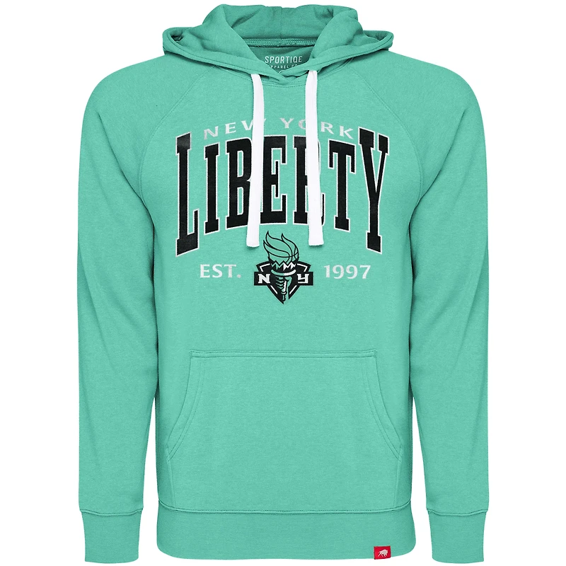 Sweat à capuche unisexe Sportiqe Mint New York Liberty Olsen Raglan Tri-Blend