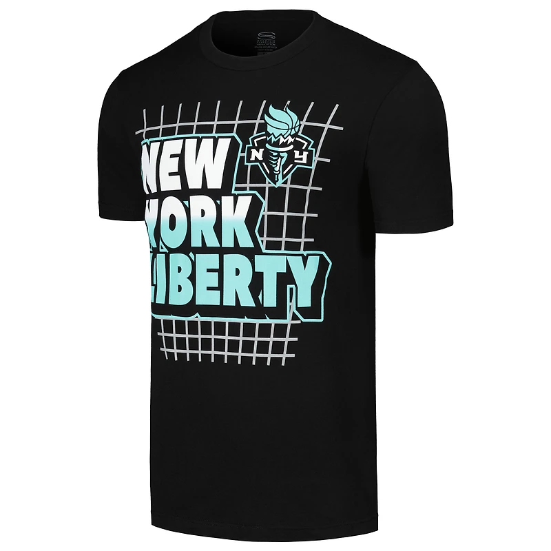 T-shirt unisexe Stadium Essentials noir New York Liberty épelé