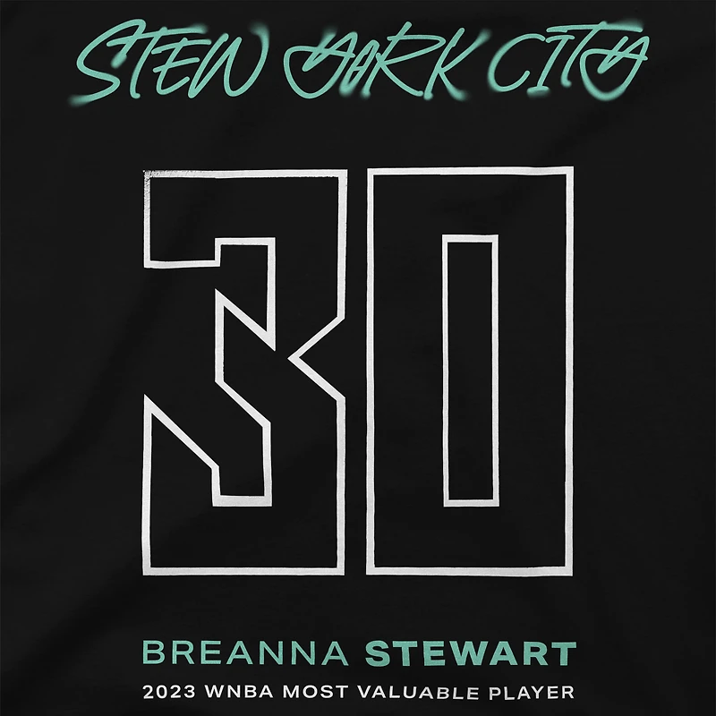 T-shirt unisexe Stadium Essentials Breanna Stewart noir New York Liberty 2023 WNBA MVP Player