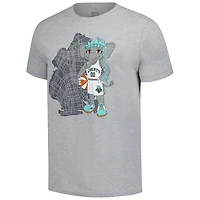 T-shirt unisexe Stadium Essentials gris chiné New York Liberty Ellie Mascot Borough