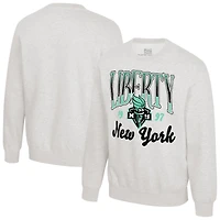 Sweat-shirt ras du cou en polaire New York Liberty Sky High pour femme Stadium Essentials Oatmeal