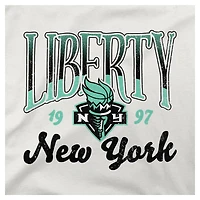 Unisex Stadium Essentials Oatmeal New York Liberty Sky High Fleece Crew Neck Sweatshirt