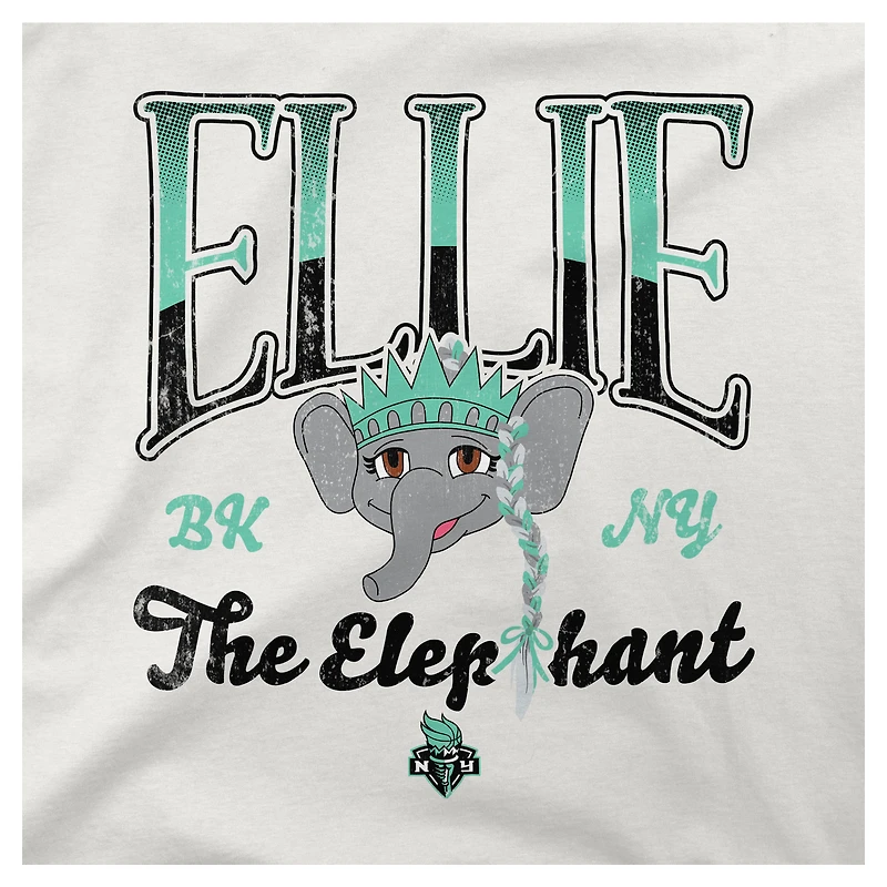 Unisex Stadium Essentials Oatmeal New York Liberty Sky High Mascot Fleece Crew Neck Sweatshirt