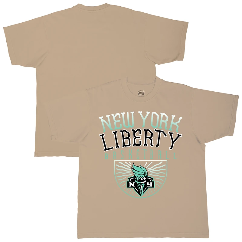 Unisex Stadium Essentials Sand New York Liberty Rays Up Urban Premium Relaxed Fit T-Shirt