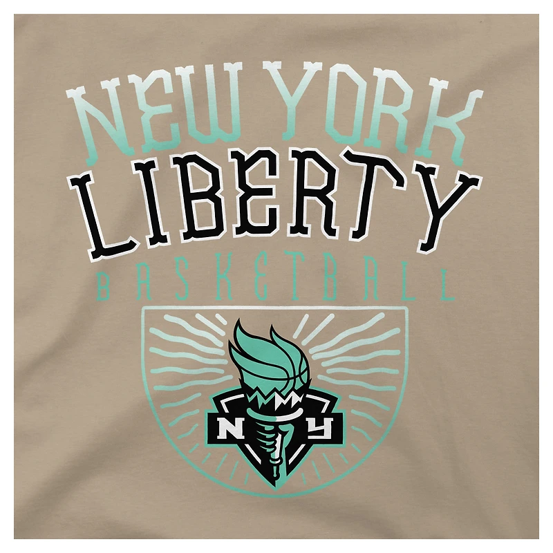 T-shirt unisexe Stadium Essentials Sand New York Liberty Rays Up Urban Premium coupe décontractée