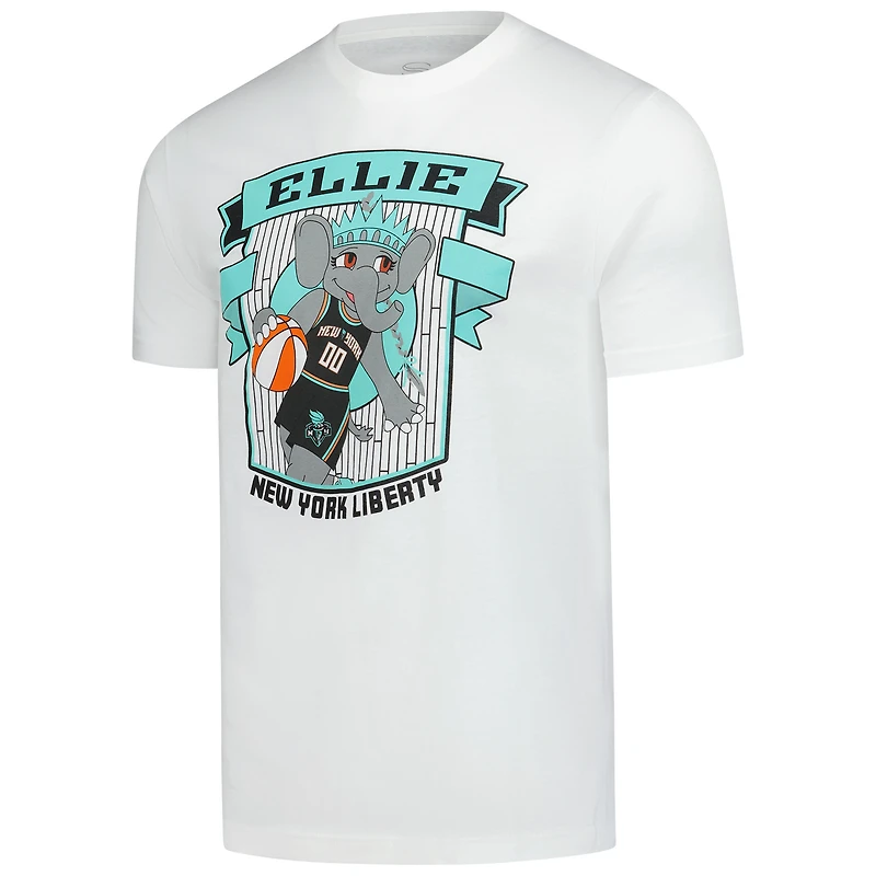 T-shirt unisexe Stadium Essentials blanc New York Liberty Ellie Mascot Established