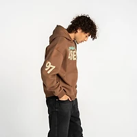 Sweat à capuche unisexe The Wild Collective marron New York Liberty en polaire lavée