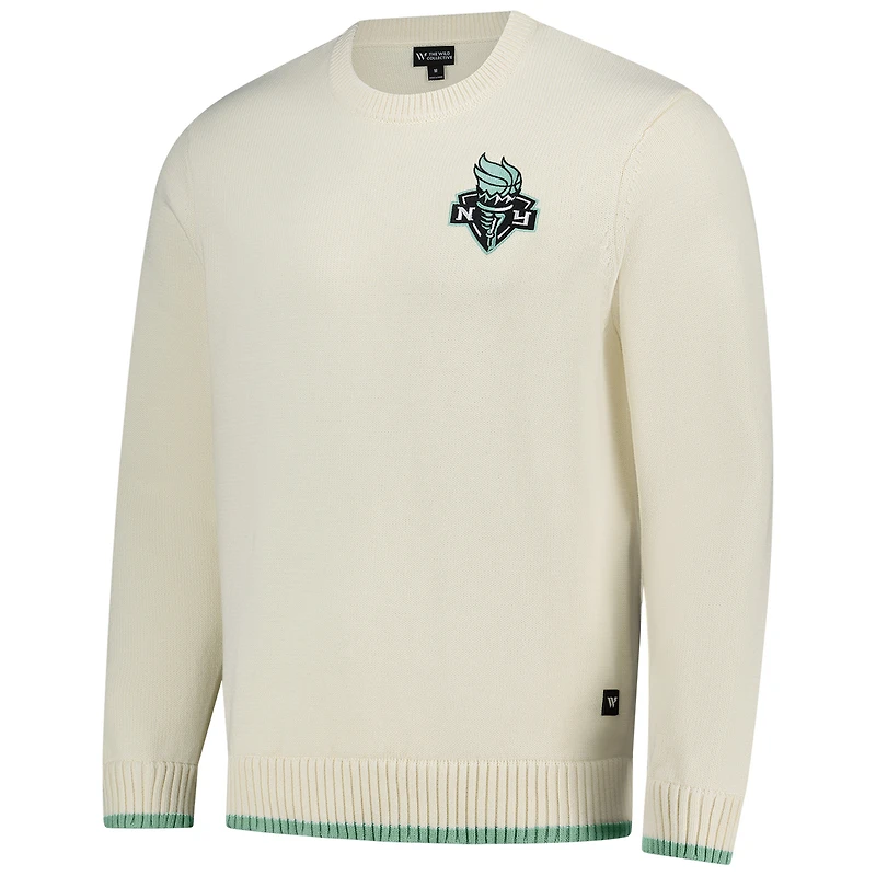 Pull unisexe en jacquard Liberty New York crème de The Wild Collective