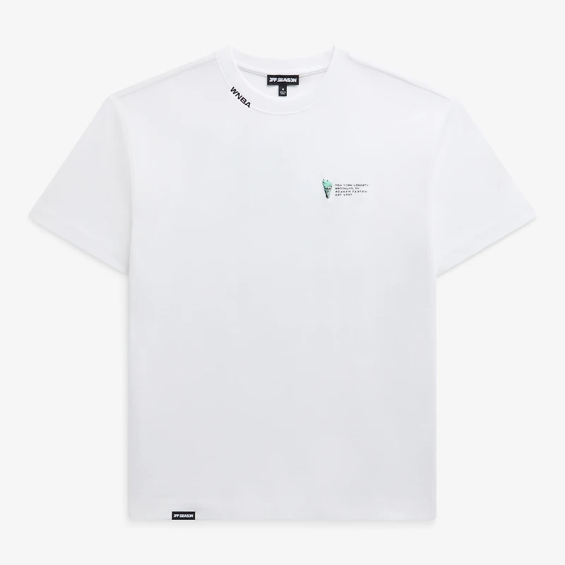 T-shirt unisexe blanc à imprimé Liberty de New York