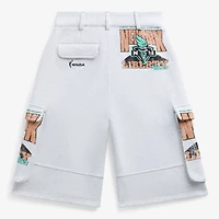 Short cargo en polaire New York Liberty gris chiné pour femme