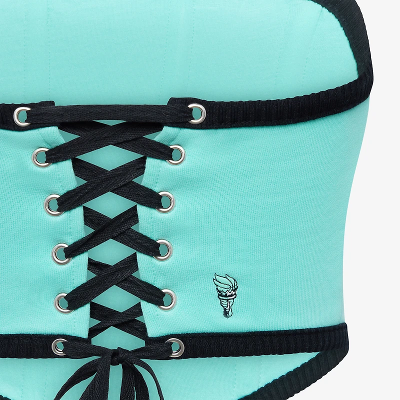 Women's  Mint New York Liberty Fleece Corset
