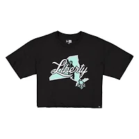 Women's New Era Black York Liberty 2026 WNBA Draft Hometown Boxy T-Shirt