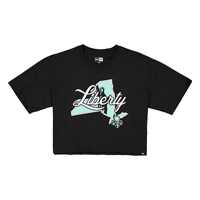Women's New Era Black York Liberty 2026 WNBA Draft Hometown Boxy T-Shirt
