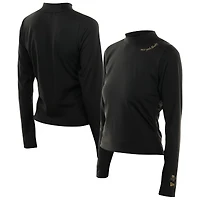 Women's New Era  Black York Liberty Glam Game Mock Neck Long-Sleeve T-Shirt