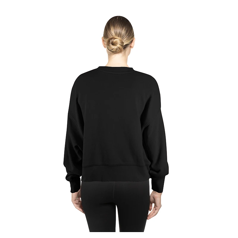 Women's New Era Black York Liberty Oversized Mineral Wash Sweatshirt