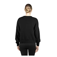 Women's New Era Black York Liberty Oversized Mineral Wash Sweatshirt