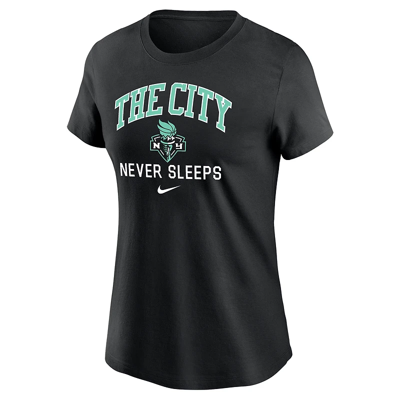 Women's Nike Black New York Liberty The City Never Sleeps T-Shirt