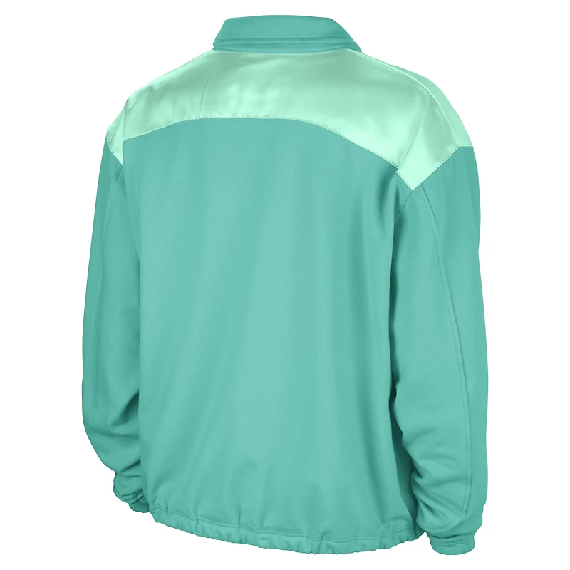 Women's Nike Mint New York Liberty Basketball Fleece Quarter-Zip Performance Pullover