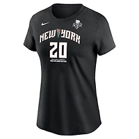 Women's Nike Sabrina Ionescu Black New York Liberty Name & Number Explorer Edition T-Shirt