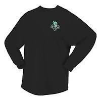 Women's Spirit Jersey Black New York Liberty Oversized Preppy City Long Sleeve T-Shirt