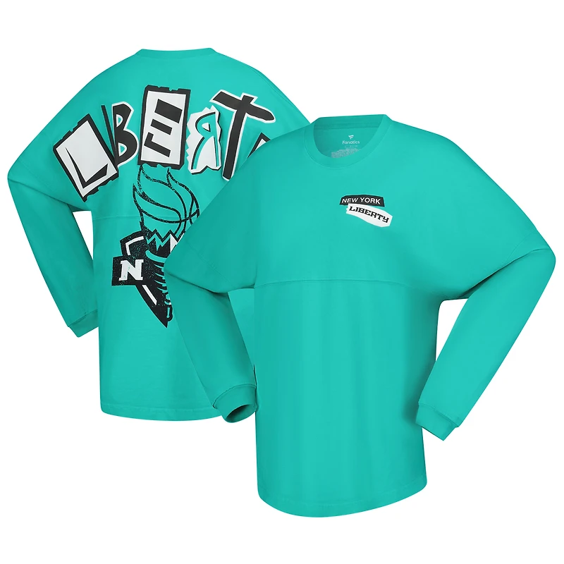 Maillot WNBA Spirit V109712 NYLib 334 pour femme, col ras du cou, patchs, TEELADL-S J047029715WN #1