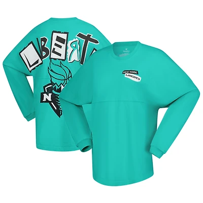Maillot WNBA Spirit V109712 NYLib 334 pour femme, col ras du cou, patchs, TEELADL-S J047029715WN #1
