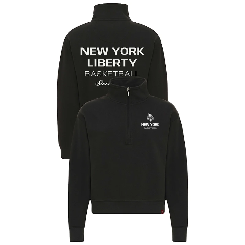 Pull-over à col zippé Marant anthracite de la collection Sportiqe New York Liberty Athletic Club pour femme
