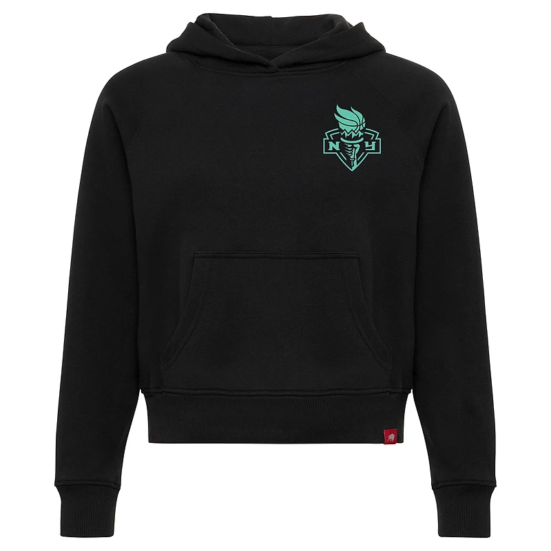 Sweat à capuche Ella noir New York Liberty State of Mind de Sportiqe pour femme