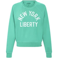Sweat-shirt court raglan Sportiqe Mint New York Liberty Ashlyn pour femme