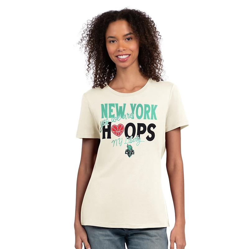 T-shirt à l'avoine pour femmes « New York Liberty Endzone »