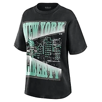 Women's WEAR by Erin Andrews Black New York Liberty Ball Boyfriend T-Shirt