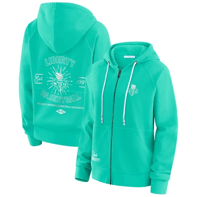 Sweat à capuche zippé raglan vintage Liberty Mint New York pour femme par Erin Andrews