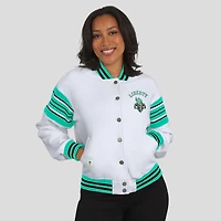 Veste polaire à boutons-pression New York Liberty blanche/menthe pour femme WEAR by Erin Andrews