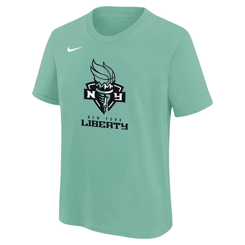 Youth Nike Green New York Liberty Essential Logo T-Shirt