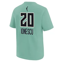 Youth Nike Sabrina Ionescu Mint New York Liberty Rebel Edition Name & Number T-Shirt