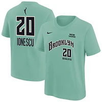 Youth Nike Sabrina Ionescu Mint New York Liberty Rebel Edition Name & Number T-Shirt