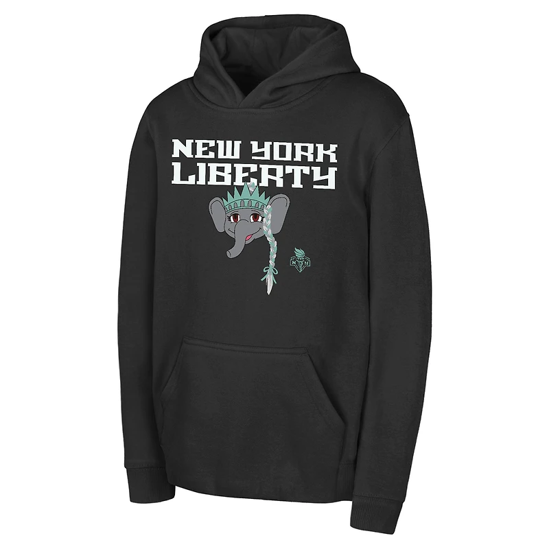Youth Outerstuff Black New York Liberty City Cheer Hoodie