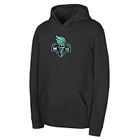Youth Outerstuff  Black New York Liberty Logo Fleece Hoodie