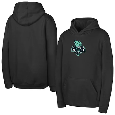 Youth Outerstuff Black New York Liberty Logo Fleece Hoodie