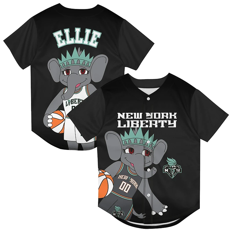 Youth Outerstuff Black New York Liberty Mascot Friend Mesh Fashion Jersey