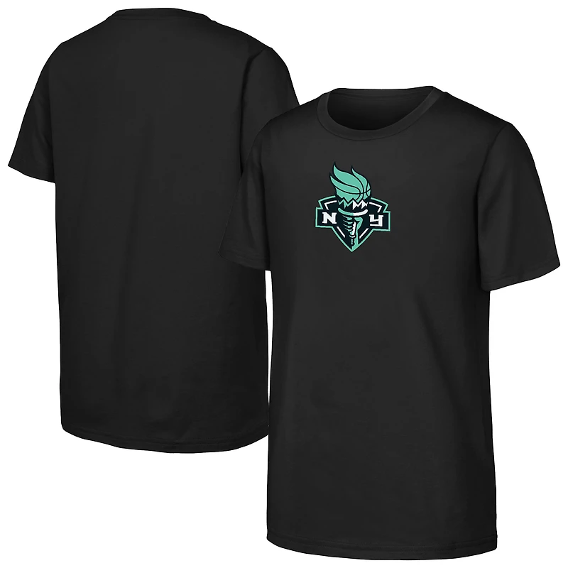 Youth Outerstuff  Black New York Liberty Primary Logo T-Shirt