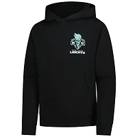 Sweat à capuche noir Youth Outerstuff - Mascotte Ellie debout de New York Liberty