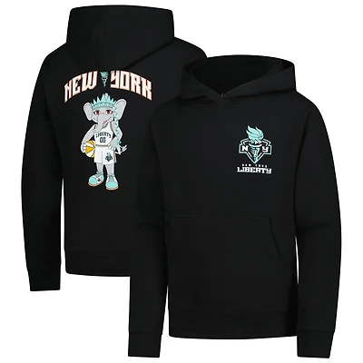 Sweat à capuche noir Youth Outerstuff - Mascotte Ellie debout de New York Liberty