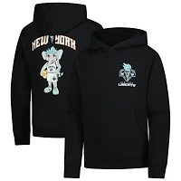 Sweat à capuche noir Youth Outerstuff - Mascotte Ellie debout de New York Liberty